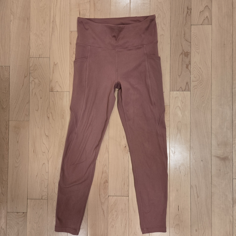 Marika High Waisted Mauve Leggings w/ Side Pockets Size M